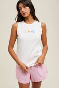 Marine Embroidered Tank Top